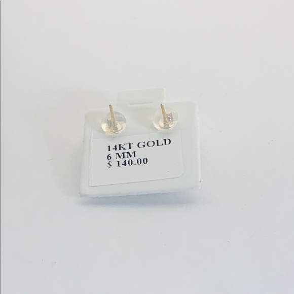 14k Solid Gold Stud Earrings Women / Men 6mm